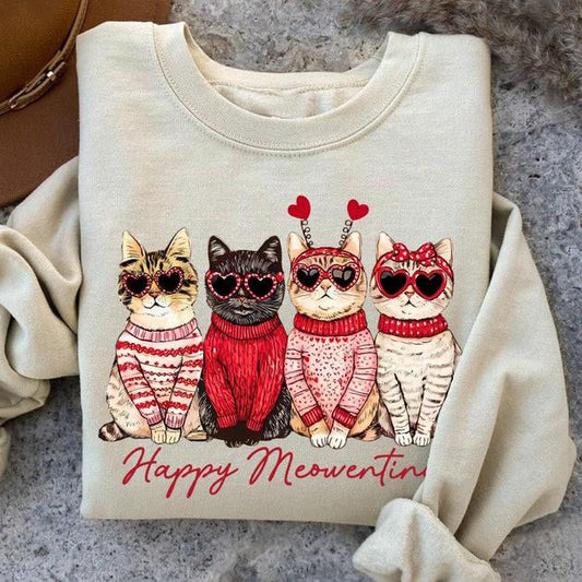 Happy Meowentines Cat Lover Valentine Gift T-Shirt / Sweatshirt / Hoodie