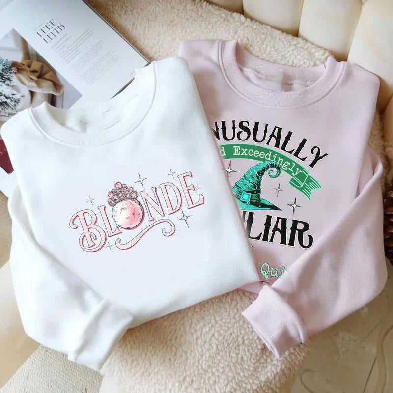 Matching Witchy Blonde Good Witch of the North Pink & Green Couple T-Shirt / Sweatshirt / Hoodie