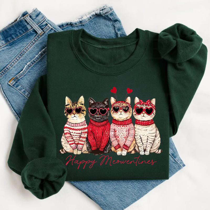 Happy Meowentines Cat Lover Valentine Gift T-Shirt / Sweatshirt / Hoodie