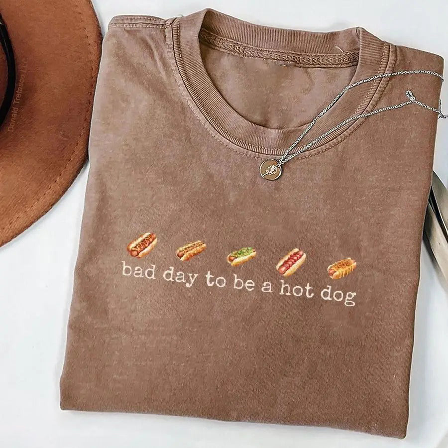 Bad Day To Be A Hot Dog Funny Retro 4th Of July T-Shirt / Sweatshirt / Hoodie