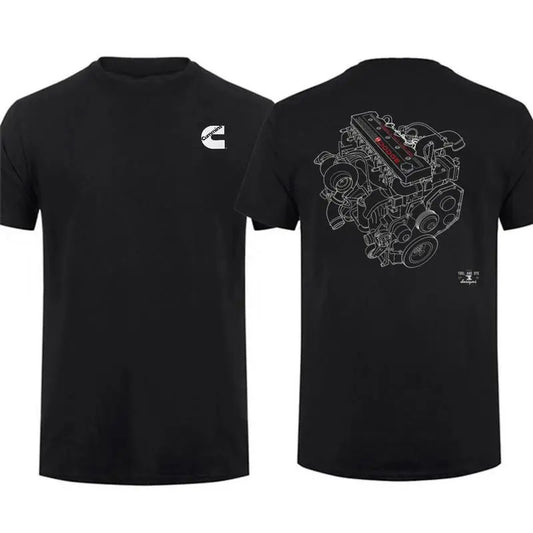 Performance Diesel Engine Blueprint Two Sided T-Shirt / Sweatshirt / Hoodie