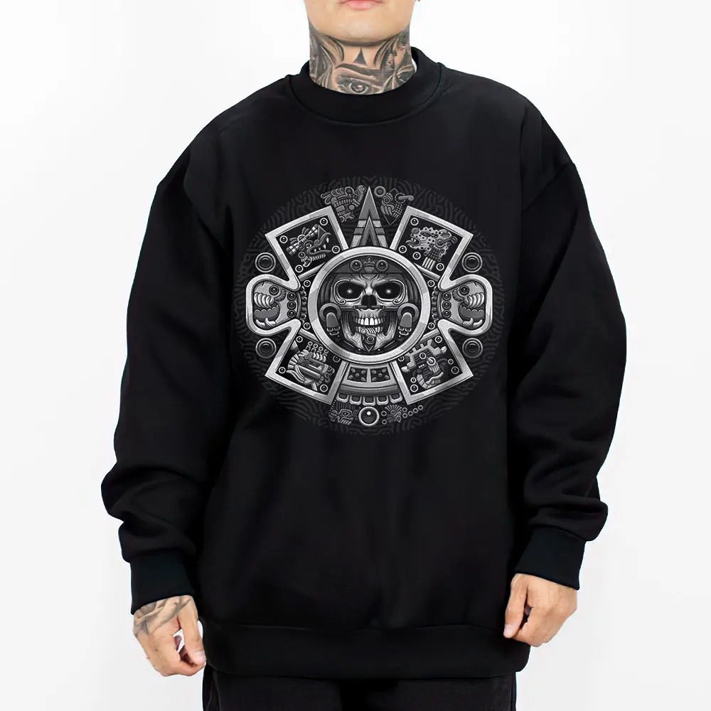 Mexican Chicano Aztec Skull Graphic  T-Shirt / Sweatshirt / Hoodie