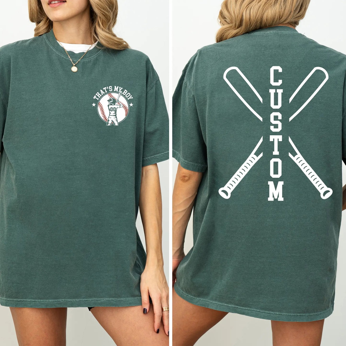 Custom That's My Boy Personalized Baseball Mom Game Day T-Shirt / Sweatshirt / Hoodie