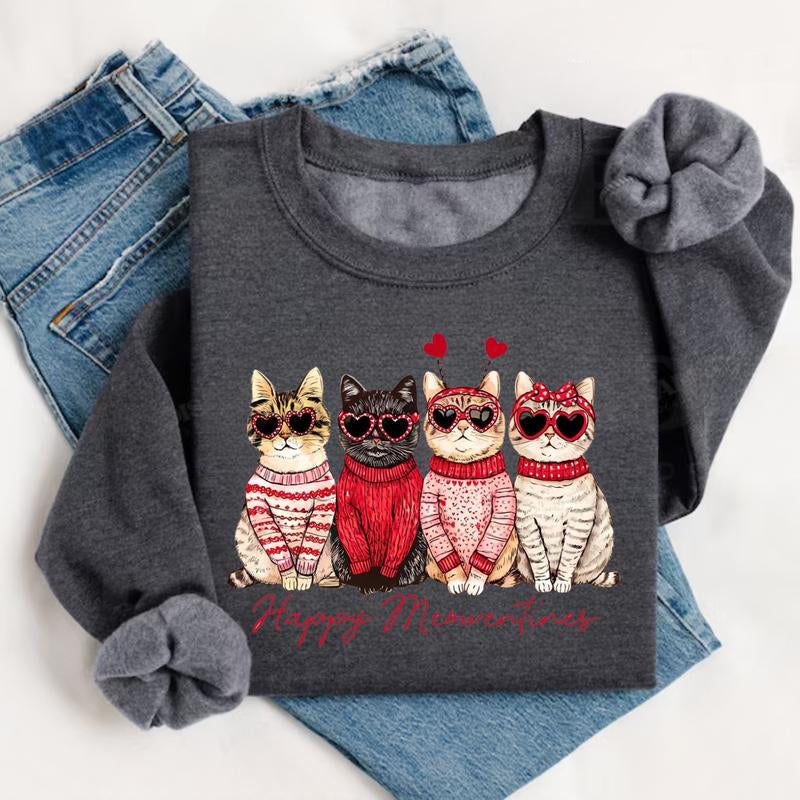 Happy Meowentines Cat Lover Valentine Gift T-Shirt / Sweatshirt / Hoodie