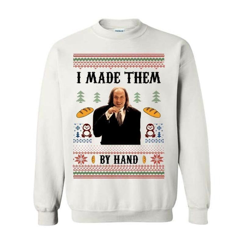 Addams Family Uncle Fester “I Made Them By Hand” Funny Ugly Christmas T-Shirt / Sweatshirt / Hoodie