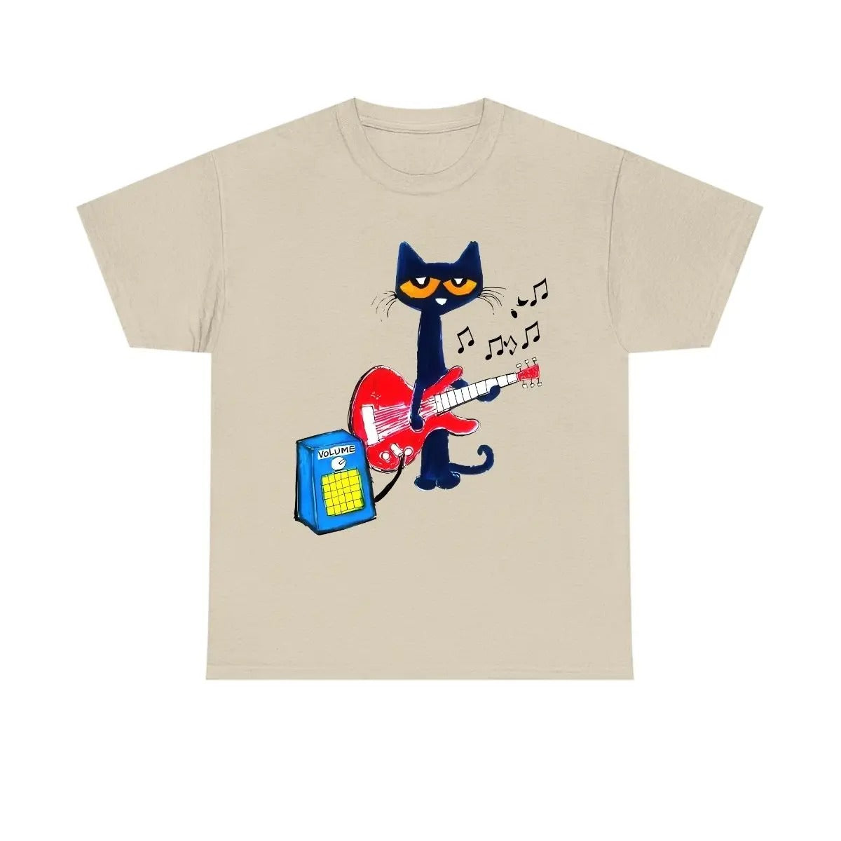 Cool Cartoon Pete The Cat Playing Guitar Music Lover T-Shirt / Sweatshirt / Hoodie