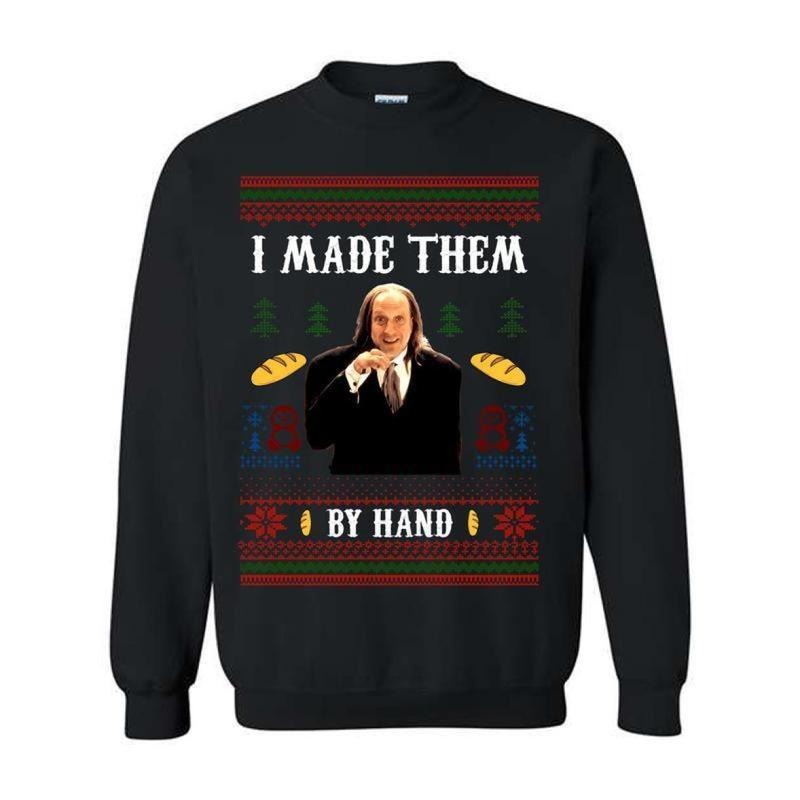 Addams Family Uncle Fester “I Made Them By Hand” Funny Ugly Christmas T-Shirt / Sweatshirt / Hoodie