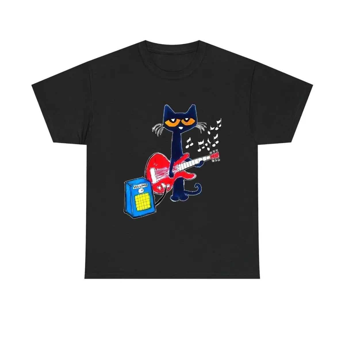 Cool Cartoon Pete The Cat Playing Guitar Music Lover T-Shirt / Sweatshirt / Hoodie