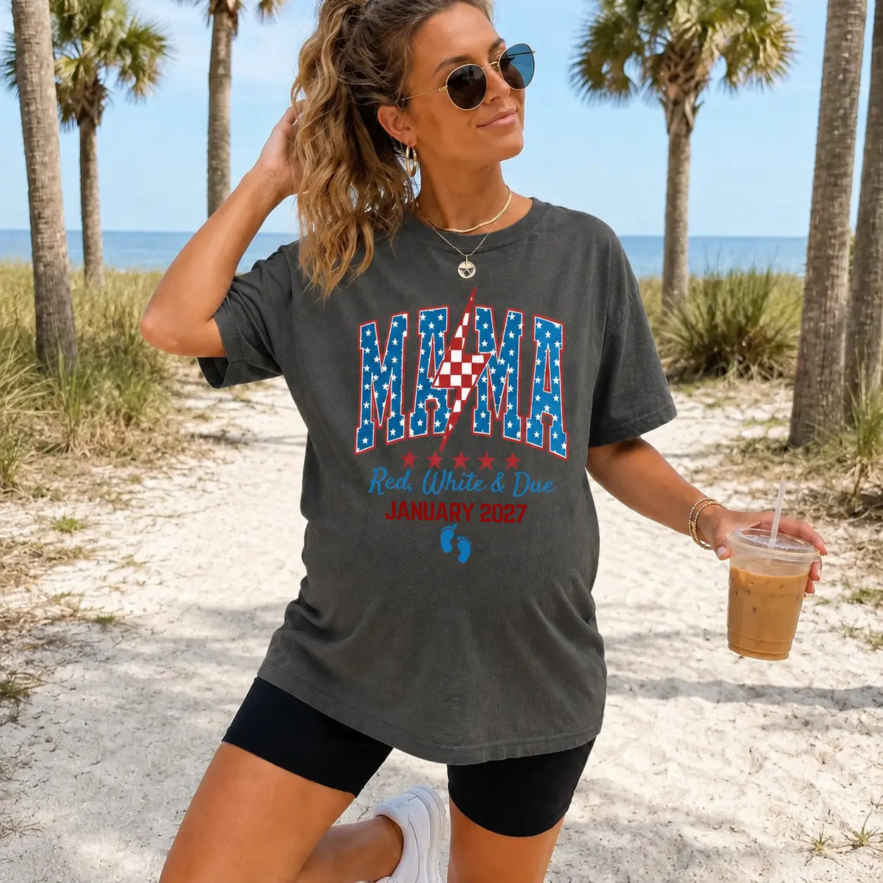 American Mama 4th of July Pregnancy Announcement T-Shirt / Sweatshirt / Hoodie