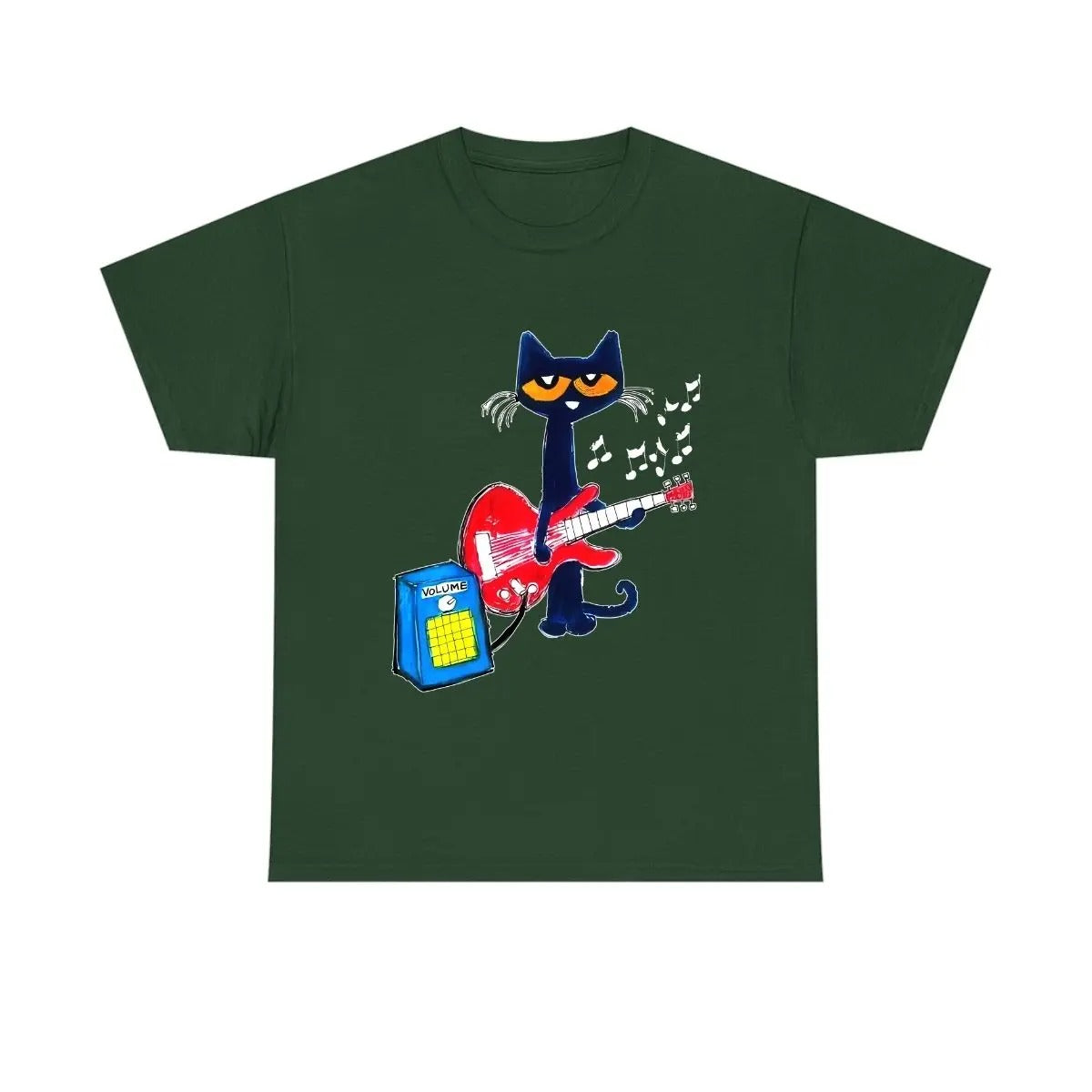 Cool Cartoon Pete The Cat Playing Guitar Music Lover T-Shirt / Sweatshirt / Hoodie