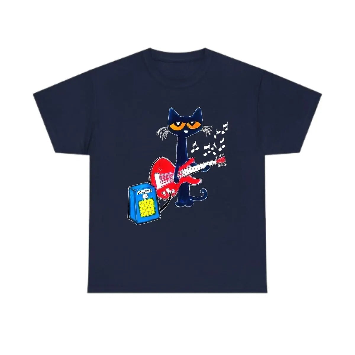 Cool Cartoon Pete The Cat Playing Guitar Music Lover T-Shirt / Sweatshirt / Hoodie