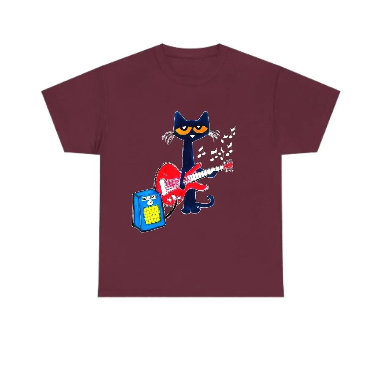 Cool Cartoon Pete The Cat Playing Guitar Music Lover T-Shirt / Sweatshirt / Hoodie