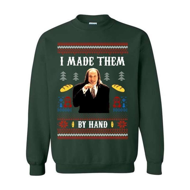 Addams Family Uncle Fester “I Made Them By Hand” Funny Ugly Christmas T-Shirt / Sweatshirt / Hoodie