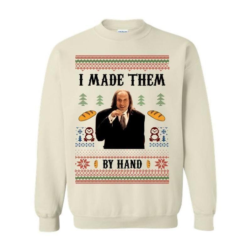 Addams Family Uncle Fester “I Made Them By Hand” Funny Ugly Christmas T-Shirt / Sweatshirt / Hoodie