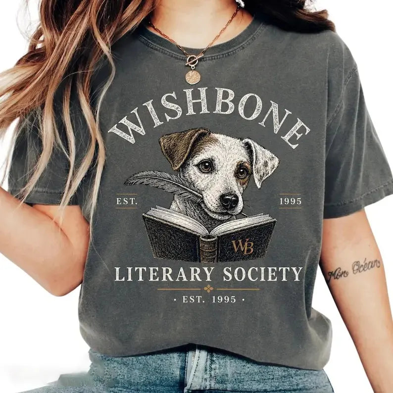 Wishbone Dog Vintage Literary Society T-Shirt / Sweatshirt / Hoodie