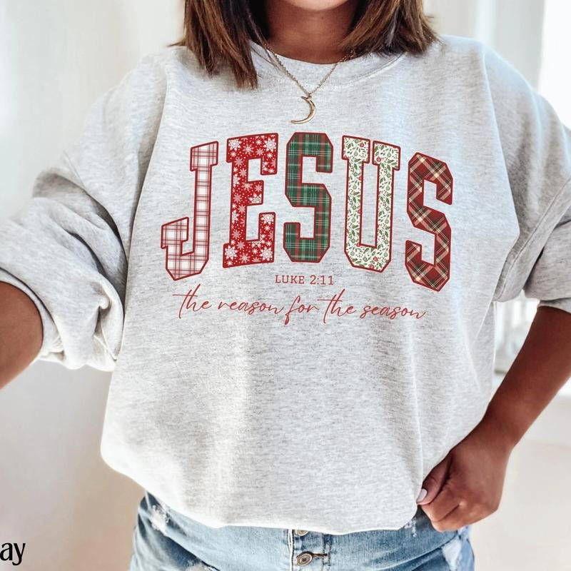 Trendy Faith Christmas Bible Verse Jesus Loves You The Reason For The Season T-Shirt / Sweatshirt / Hoodie