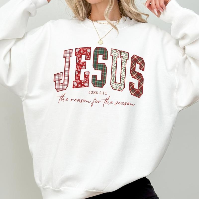 Trendy Faith Christmas Bible Verse Jesus Loves You The Reason For The Season T-Shirt / Sweatshirt / Hoodie