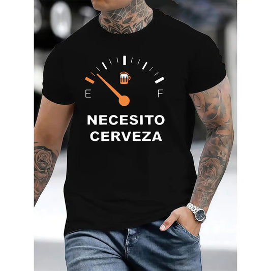 Necesito Cerveza Fuel Gauge Funny Beer Graphic Casual Party T-Shirt / Sweatshirt / Hoodie