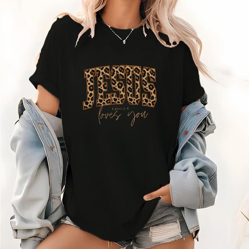 Jesus Loves You The Way The Truth The Life Cheetah Print Bible Verse T-Shirt / Sweatshirt / Hoodie