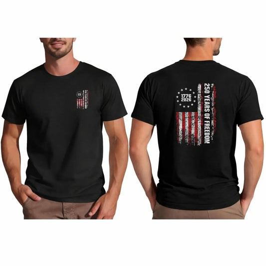 250th Anniversary American Flag 1776-2026 Patriotic Graphic T-Shirt / Sweatshirt / Hoodie