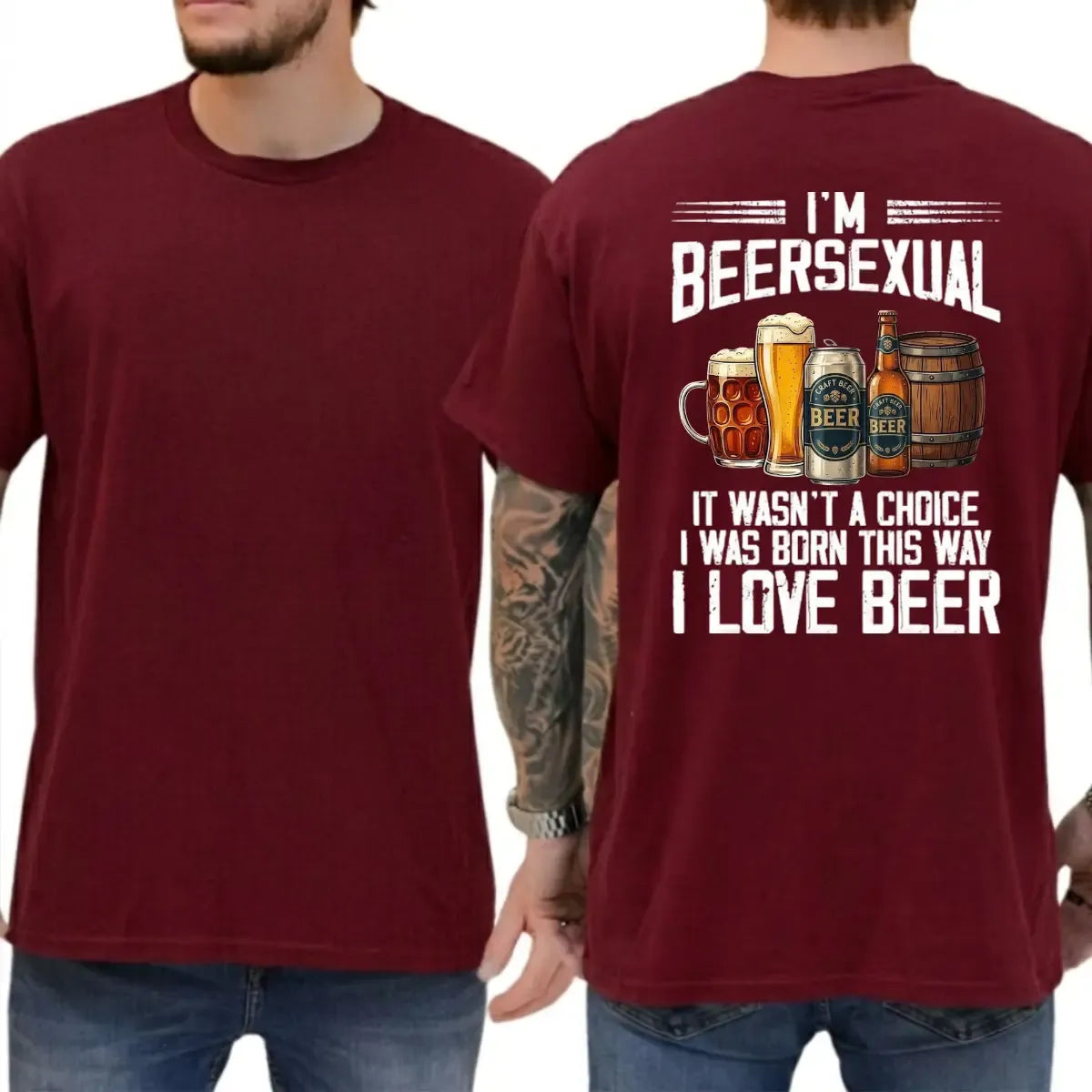 I'm Beersexual Funny Graphic Gift For Beer Lovers T-Shirt / Sweatshirt / Hoodie