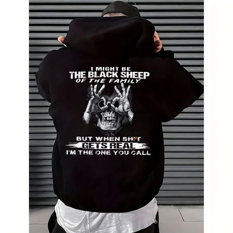 I Might Be The Black Sheep Of The Family Skull With OK Print T-Shirt / Sweatshirt / Hoodie