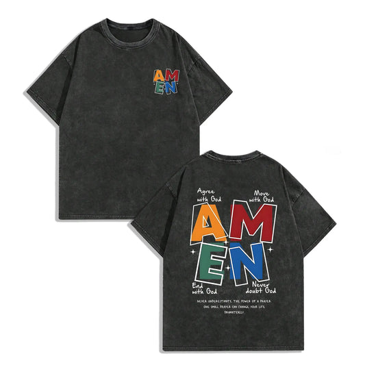 Amen Agree With God Faith Retro Christian Graphic T-Shirt / Sweatshirt / Hoodie
