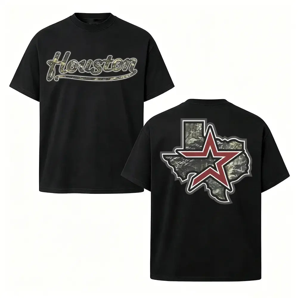 Houston Texas Camo Lone Star Graphic T-Shirt / Sweatshirt / Hoodie