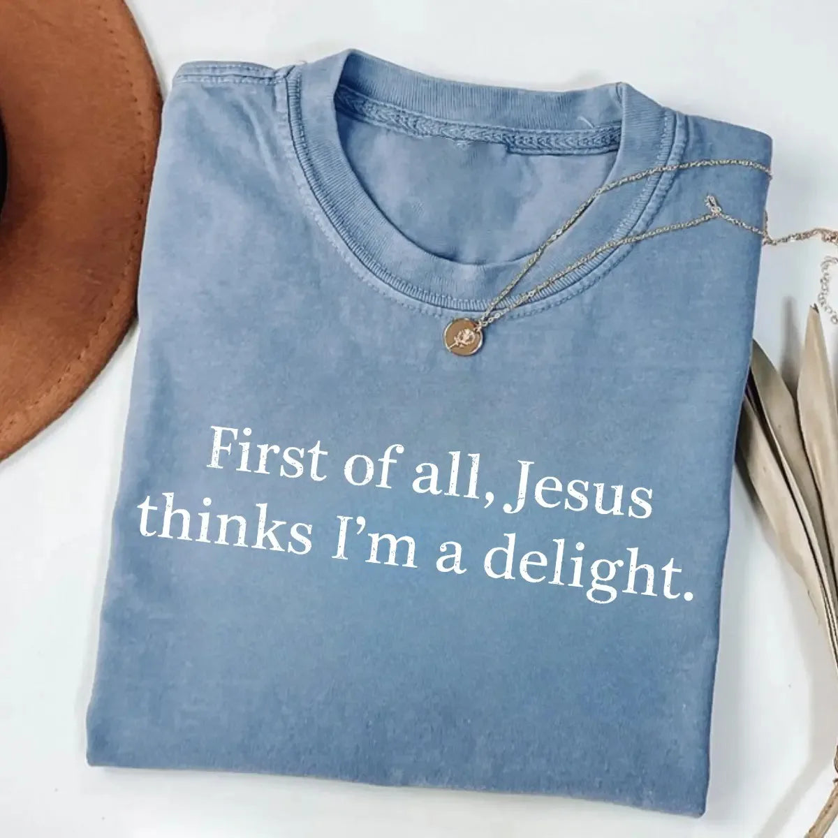 Jesus Thinks I'm A Delight Faith Gift T-Shirt / Sweatshirt / Hoodie