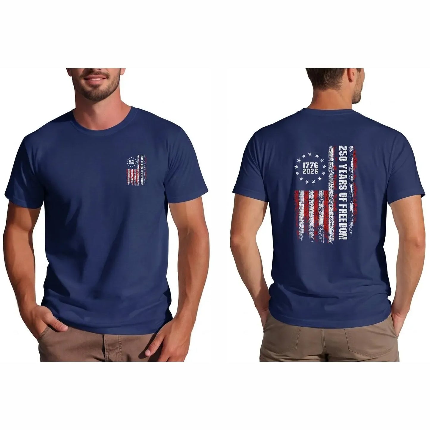 250th Anniversary American Flag 1776-2026 Patriotic Graphic T-Shirt / Sweatshirt / Hoodie