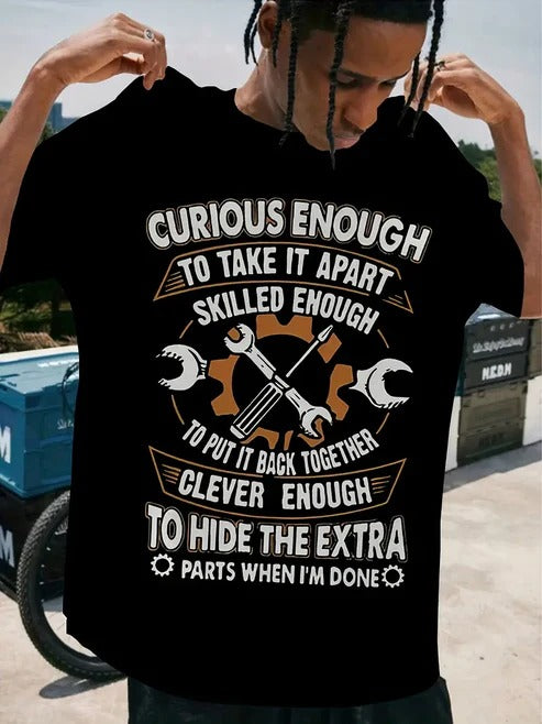 Clever Enough To Hide The Extra Parts Mechanic Humor T-Shirt / Sweatshirt / Hoodie