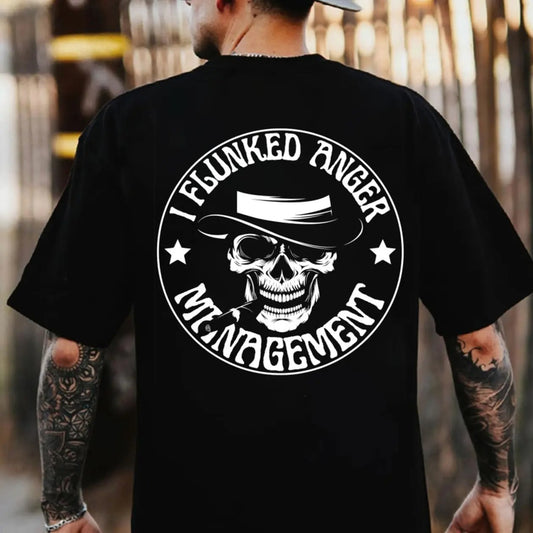 I Flunked Anger Management Smoking Skull T-Shirt / Sweatshirt / Hoodie