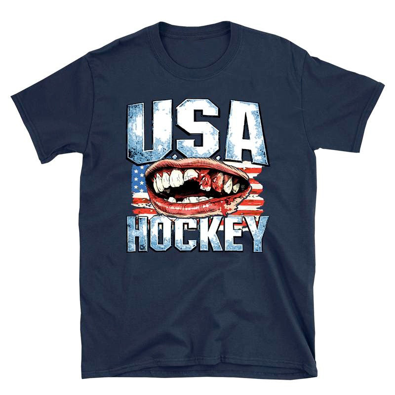 U.S.A Hockey 2026 Gold Medal Champions Bloody Teeth T-Shirt / Sweatshirt / Hoodie