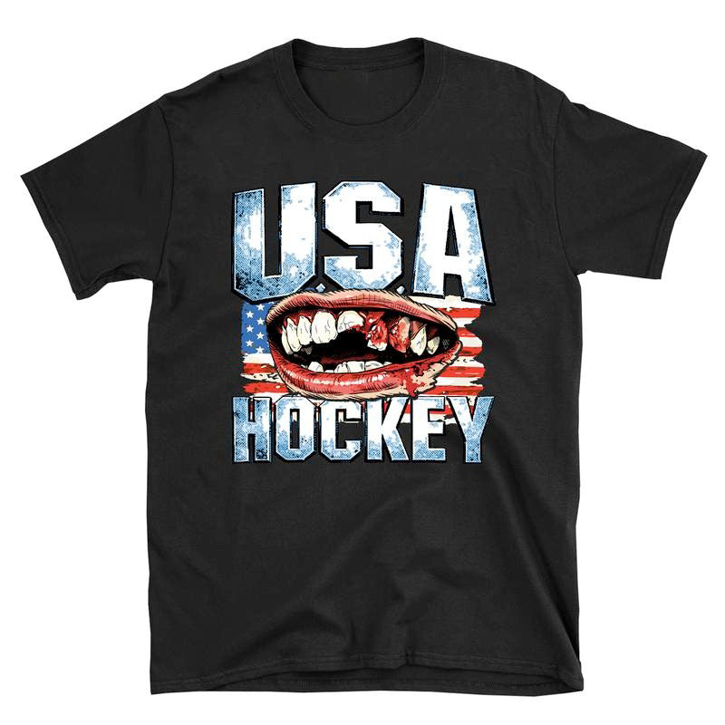 U.S.A Hockey 2026 Gold Medal Champions Bloody Teeth T-Shirt / Sweatshirt / Hoodie