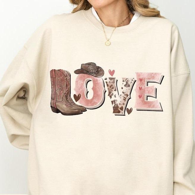 Valentine’s Day Love Howdy Western Cowboy T-Shirt / Sweatshirt / Hoodie