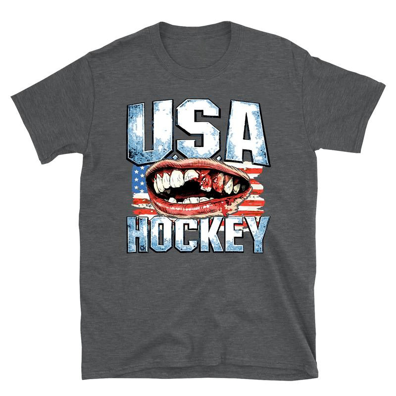 U.S.A Hockey 2026 Gold Medal Champions Bloody Teeth T-Shirt / Sweatshirt / Hoodie