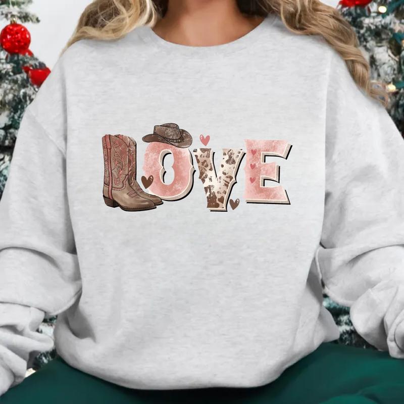 Valentine’s Day Love Howdy Western Cowboy T-Shirt / Sweatshirt / Hoodie