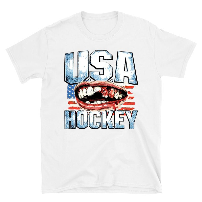 U.S.A Hockey 2026 Gold Medal Champions Bloody Teeth T-Shirt / Sweatshirt / Hoodie