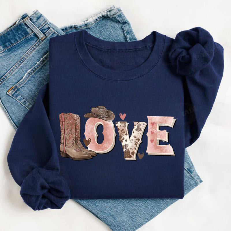 Valentine’s Day Love Howdy Western Cowboy T-Shirt / Sweatshirt / Hoodie