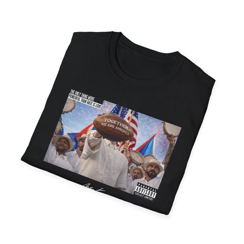 The Only Thing More Powerful Than Hate Is Love Together We Are America Retro T-Shirt / Sweatshirt / Hoodie